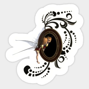 Fairy looks in the mirror Sticker